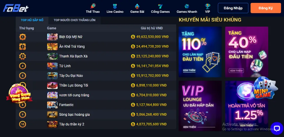 Chương trình VIP zowin khuyến mãi